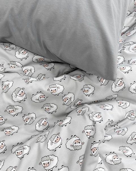 Детское белье трикотаж Sleepy Sheepy с простыней на резинке