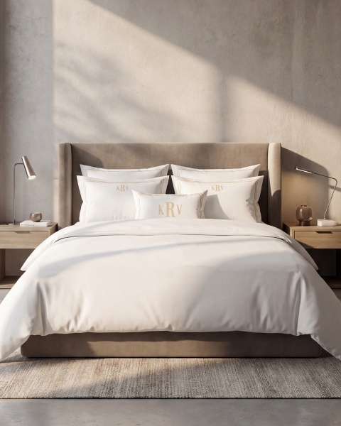 Постельное белье Супериор (с личной монограммой) с простыней на резинке