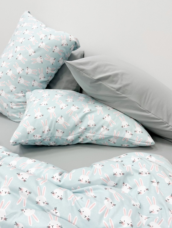 Постельное белье трикотаж Bunny с простыней на резинке