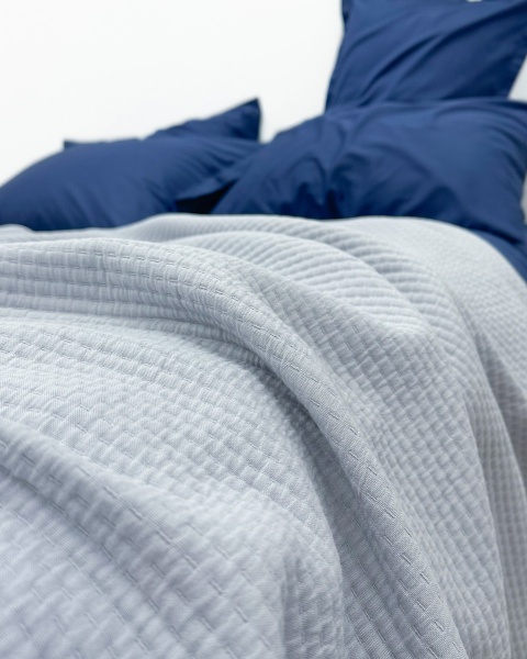 Покрывало-плед Cotton Moonlight Blue