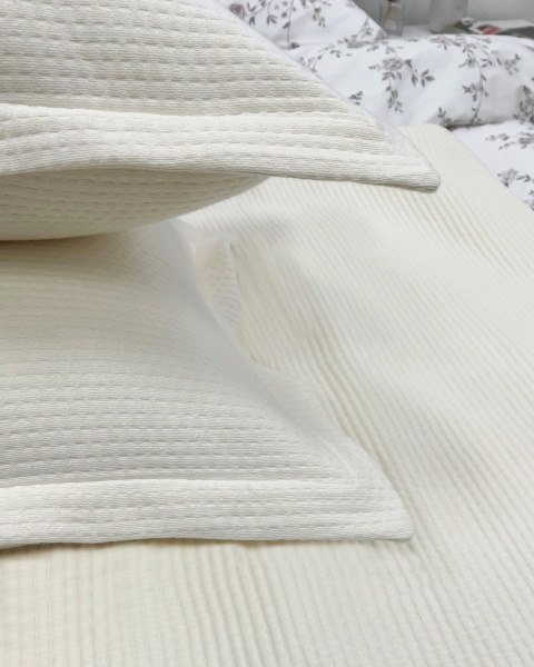 Покрывало-плед Cotton Ivory