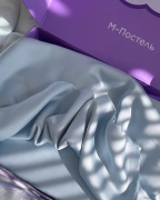 Постельное белье Tencel Blue с простыней на резинке