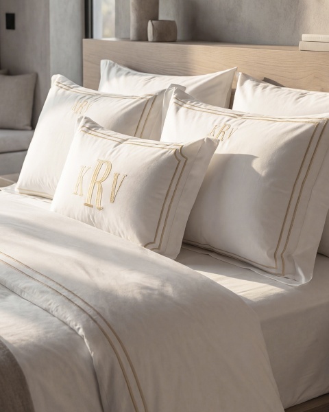 Постельное белье Супериор (с личной монограммой) с простыней на резинке