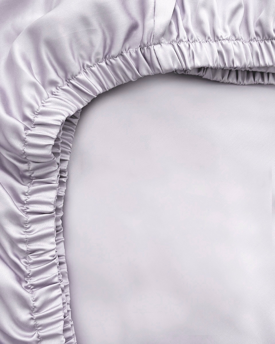 Простыня на резинке Tencel Lilac Aura 90 x 200