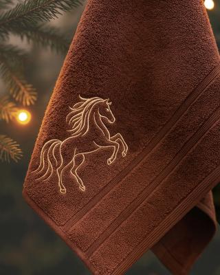 Полотенце из микрокоттона Opus Flame Horse, Терракотовое