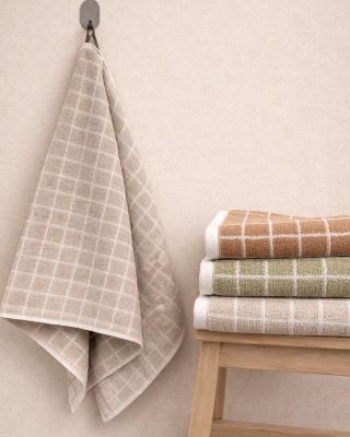Полотенце из микрокоттона Frame, Бежевое