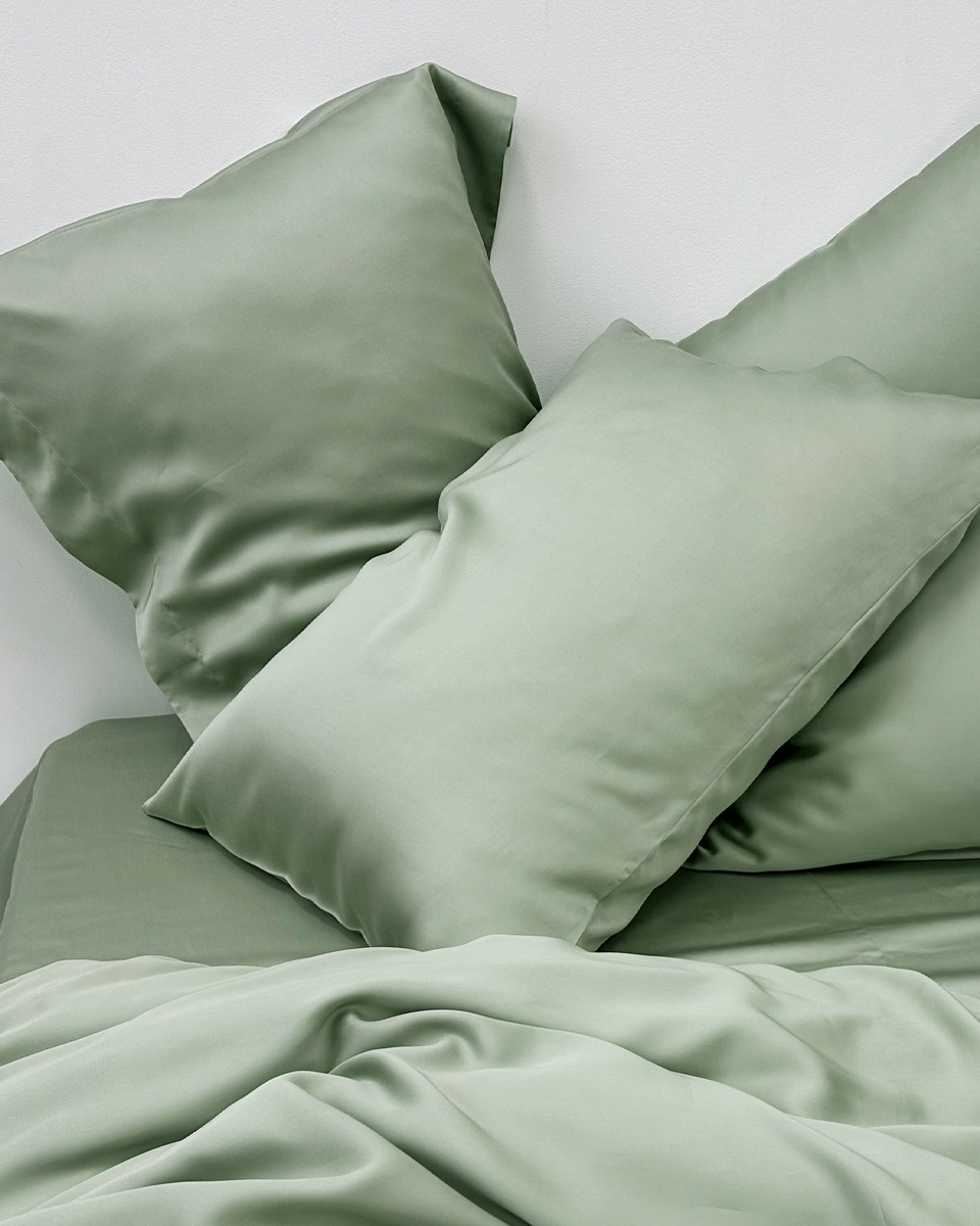 Наволочка Тенсел Нежный Шалфей 50 х 70