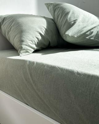 Oliva, washed cotton. Простыня классическая 210х230