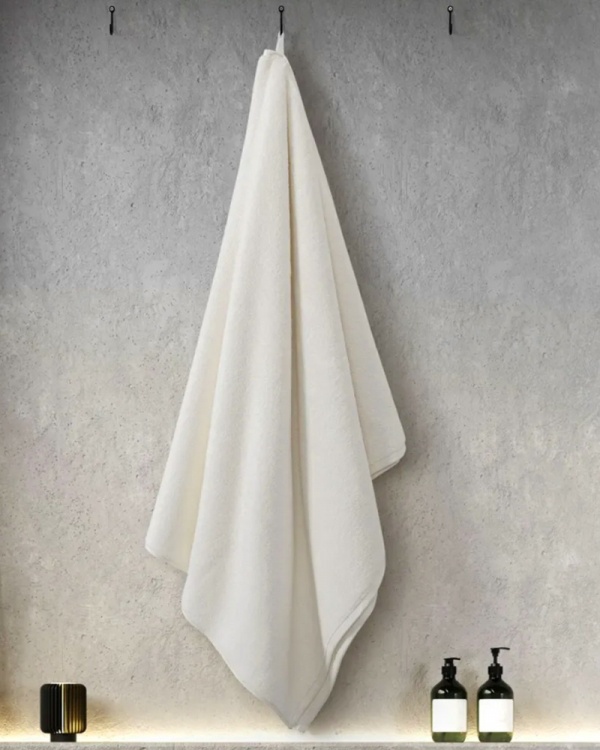 Полотенце из микрокоттона Mora, Кремовое Полотенце из микрокоттона Mora, Кремовое