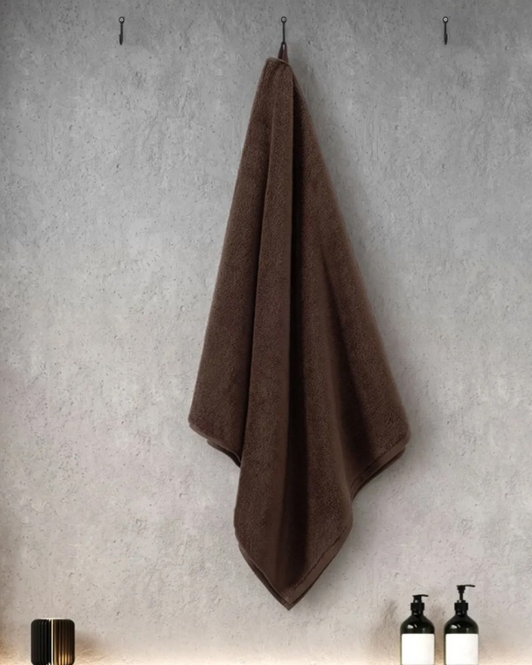 Полотенце из микрокоттона Mora, Коричневое