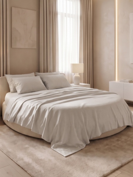 Постельное белье White Lux для круглой кровати