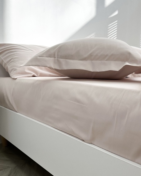Постельное белье Peach Satin Merenga с простыней на резинке