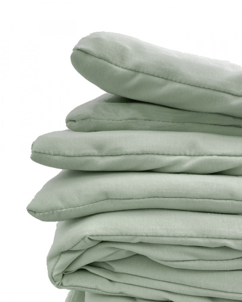 Постельное белье трикотаж Oliva с простыней на резинке