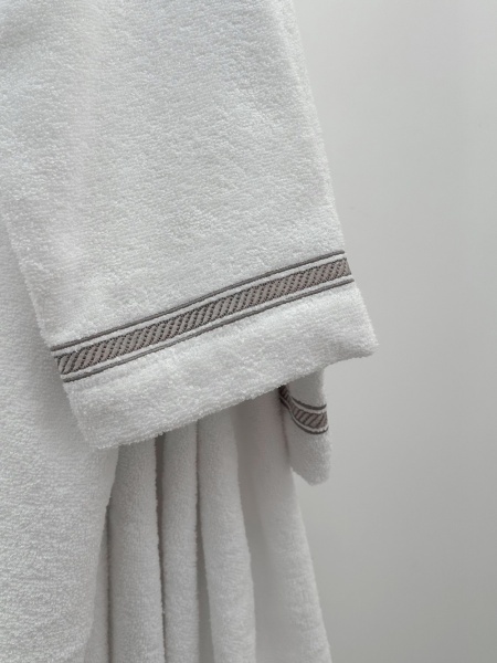 Халат из микрокоттона Lasso Shawcolor, Белый