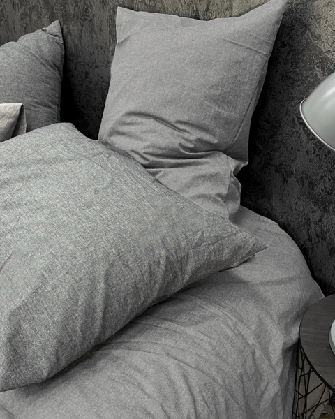 Наволочка Gray, washed cotton