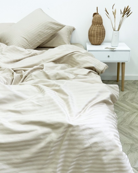 Пододеяльник Stripe Irish Cream