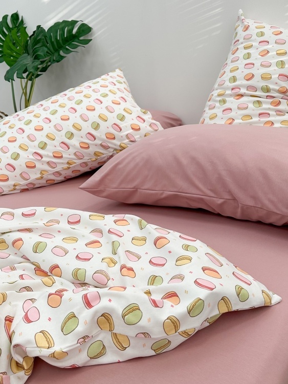 Детское белье трикотаж Macaroons с простыней на резинке