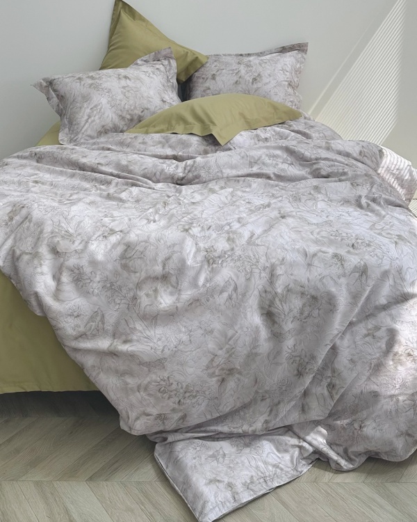 Постельное белье тенсел с хлопком Fleur для детей 3-6 лет с пододеяльником 130х170