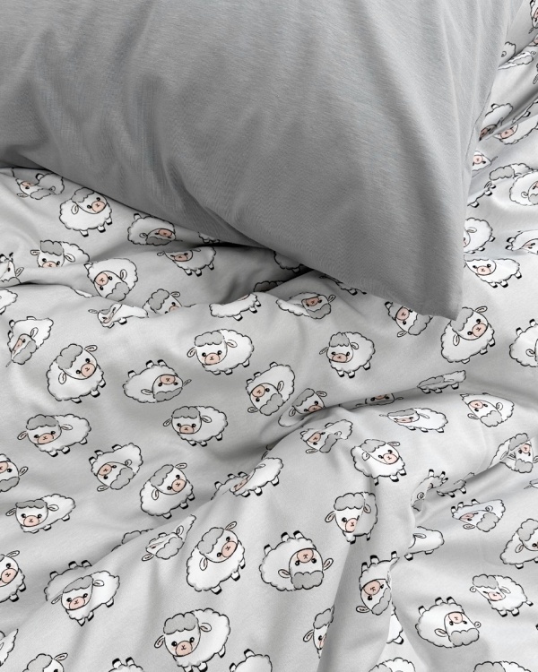 Детское белье трикотаж Sleepy Sheepy с простыней на резинке