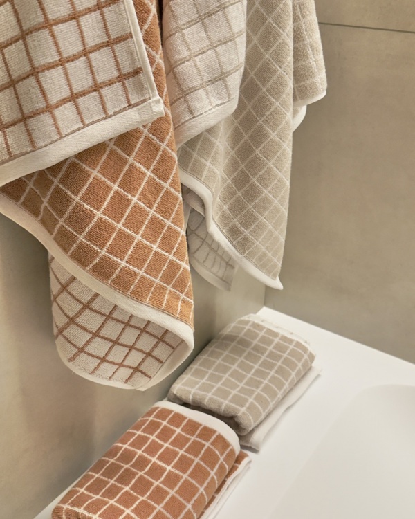 Полотенце из микрокоттона Frame, Терракотовое