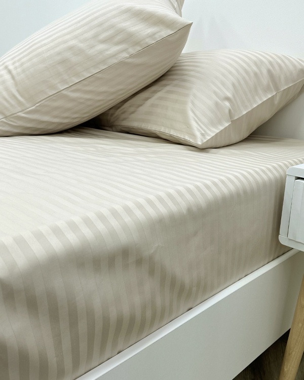 Простыня на резинке Stripe Irish Cream Простыня на резинке Stripe Irish Cream