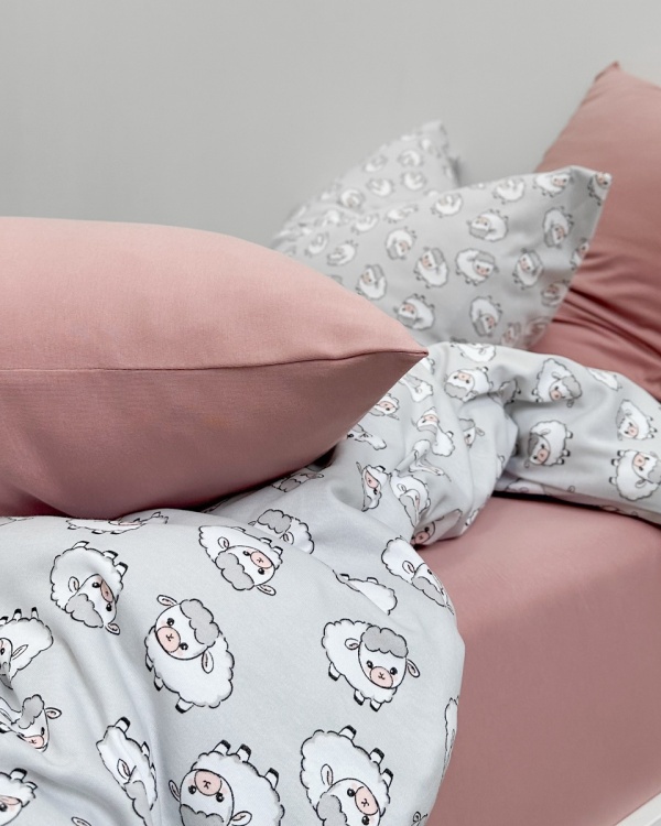Детское белье трикотаж Sleepy Sheepy с простыней на резинке