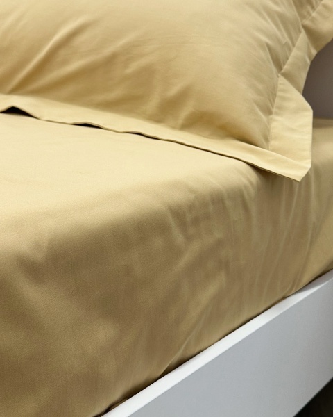 Постельное белье Peach Satin Honey с простыней на резинке