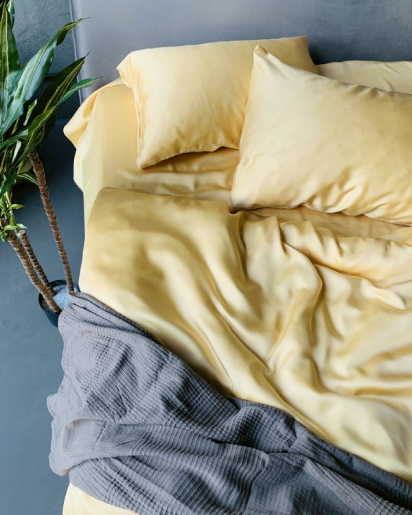 Постельное белье Tencel Honey с простыней на резинке