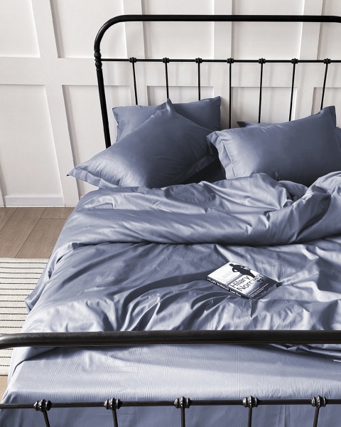 Простыня классическая Metallic Blue Lux