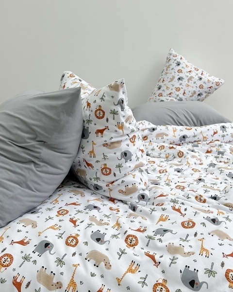 Постельное белье трикотаж Africa с простыней на резинке