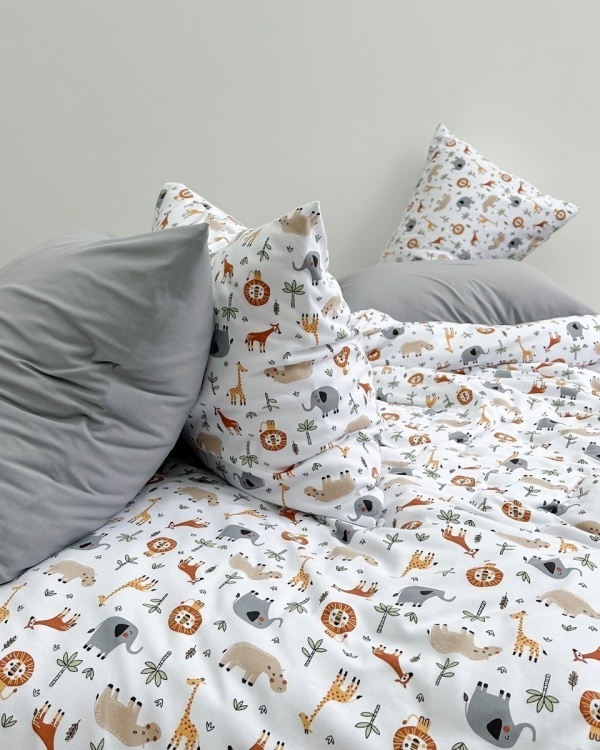 Постельное белье трикотаж Africa с простыней на резинке