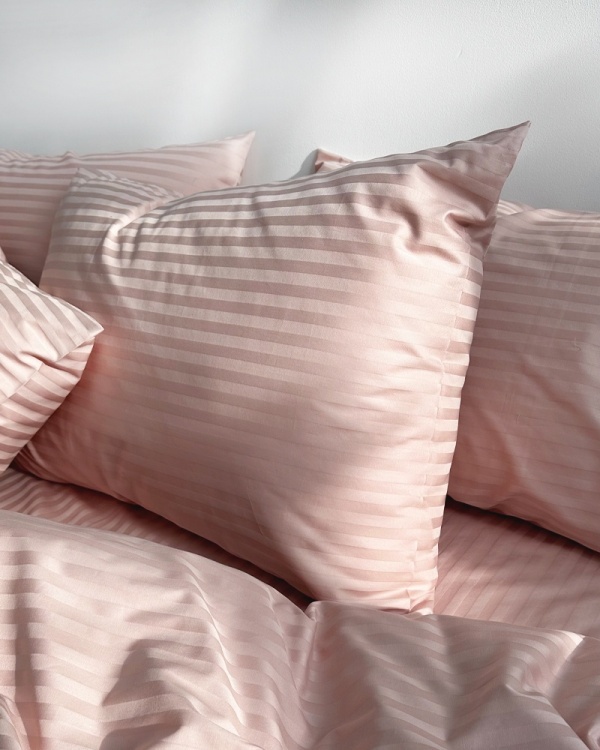 Постельное белье Stripe Salmon