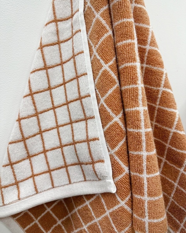 Полотенце из микрокоттона Frame, Терракотовое