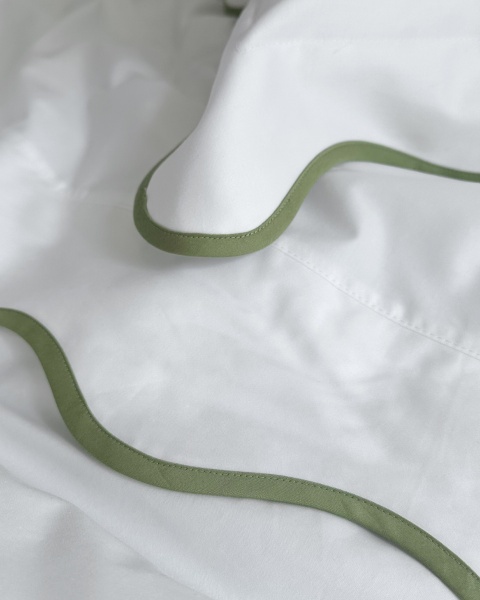 Постельное белье Jadore, White с простыней на резинке