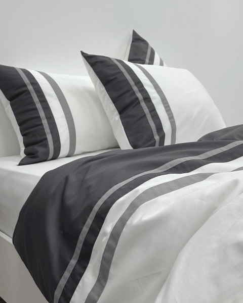 Постельное белье Gradient, Grey Lux с простыней на резинке