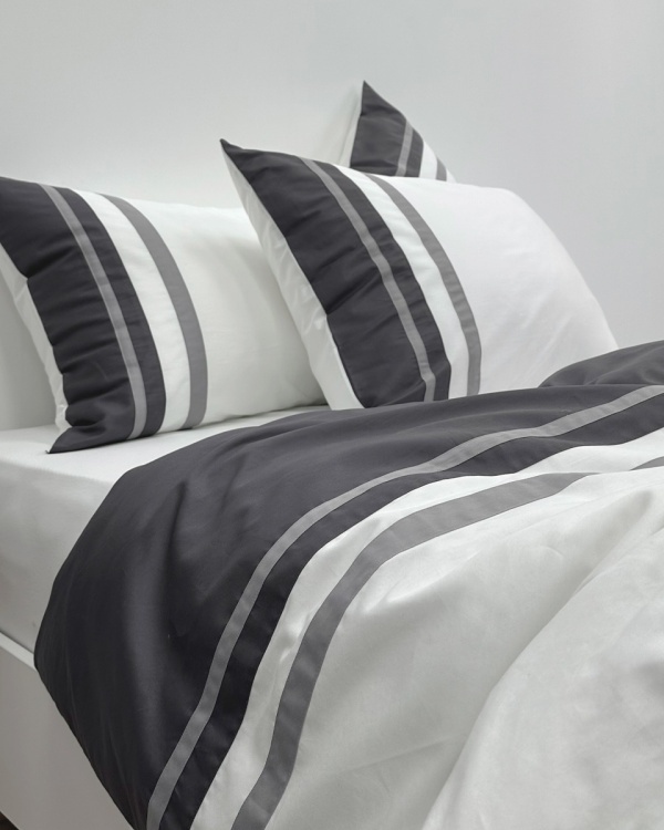 Постельное белье Gradient, Grey Lux с простыней на резинке