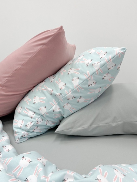 Постельное белье трикотаж Bunny с простыней на резинке