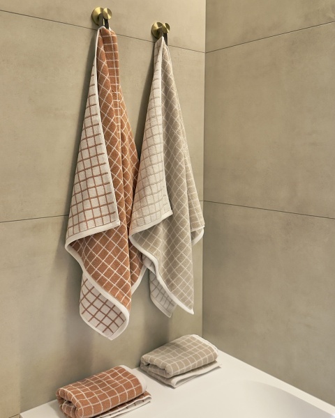 Полотенце из микрокоттона Frame, Бежевое