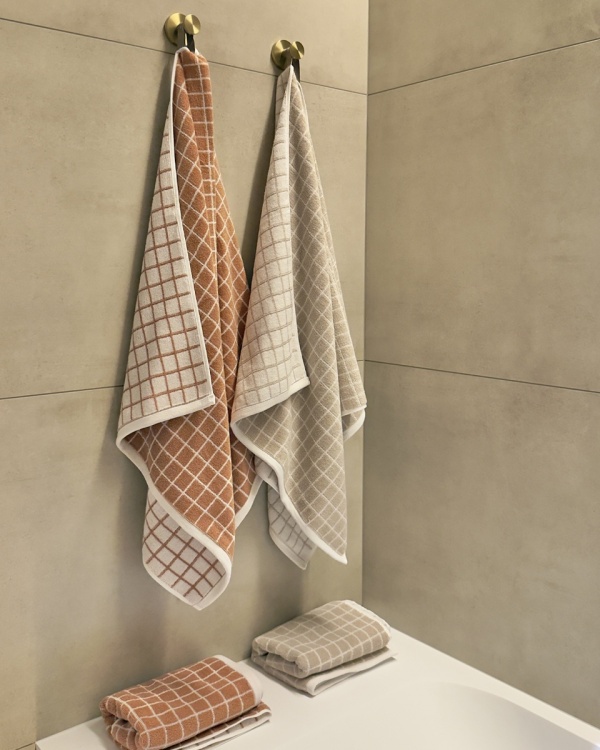 Полотенце из микрокоттона Frame, Бежевое