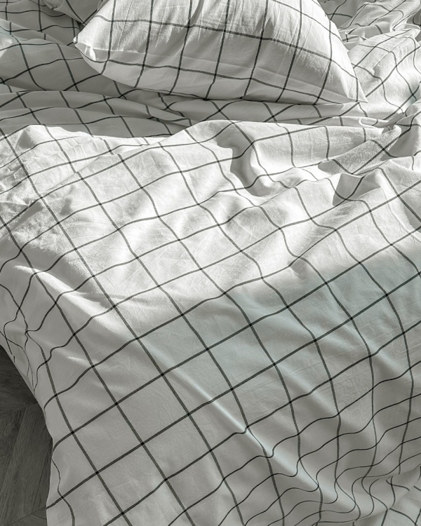 Пододеяльник Cozy White, washed cotton