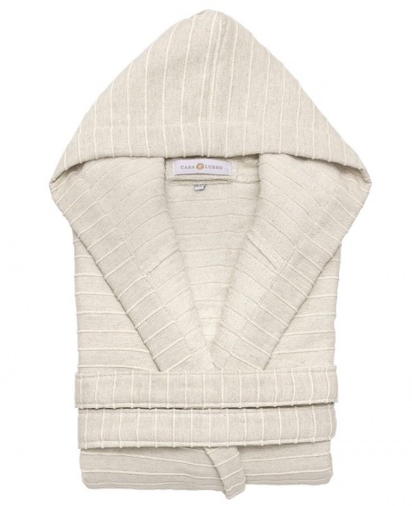 Халат c капюшоном лен-хлопок Supine Hooded