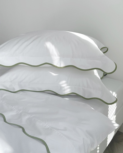 Постельное белье Jadore, White с простыней на резинке