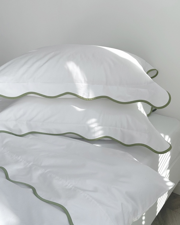 Постельное белье Jadore, White с простыней на резинке