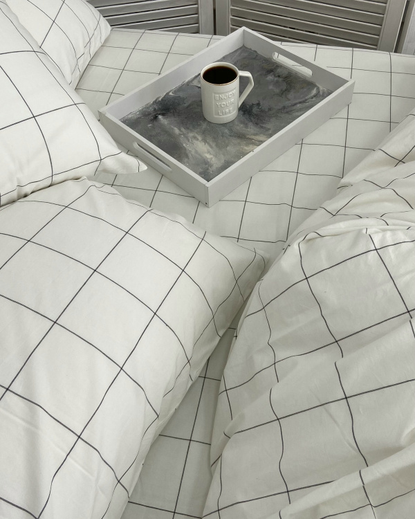 Постельное белье Cozy White, washed cotton