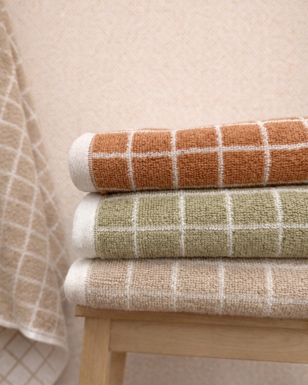 Полотенце из микрокоттона Frame, Терракотовое