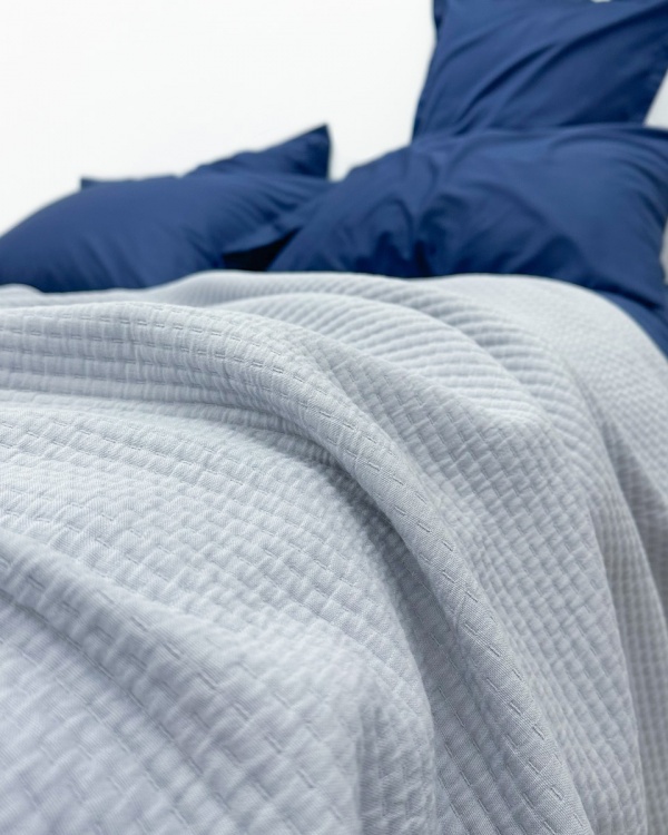 Покрывало-плед Cotton Moonlight Blue