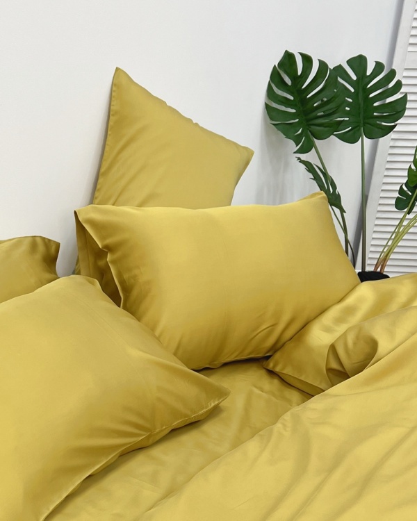 Наволочка Tencel Mustard