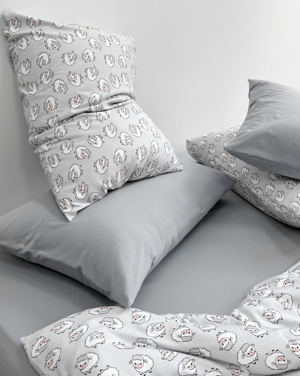 Детское белье трикотаж Sleepy Sheepy с простыней на резинке