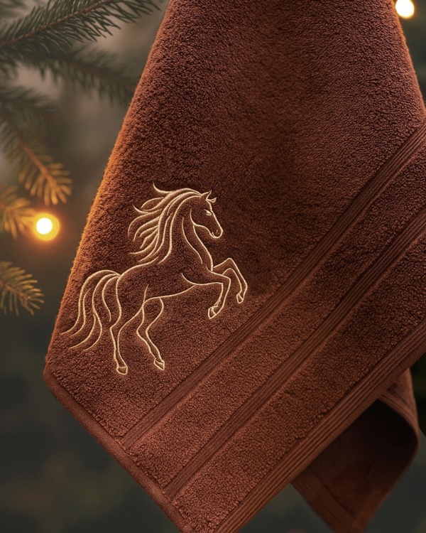 Полотенце из микрокоттона Opus Flame Horse, Терракотовое