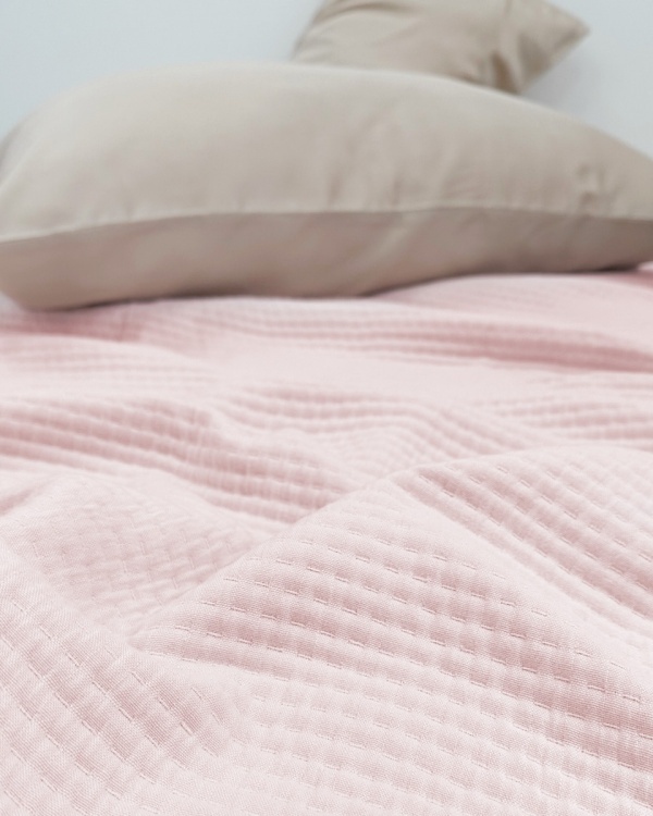 Покрывало-плед Cotton Powder Pink